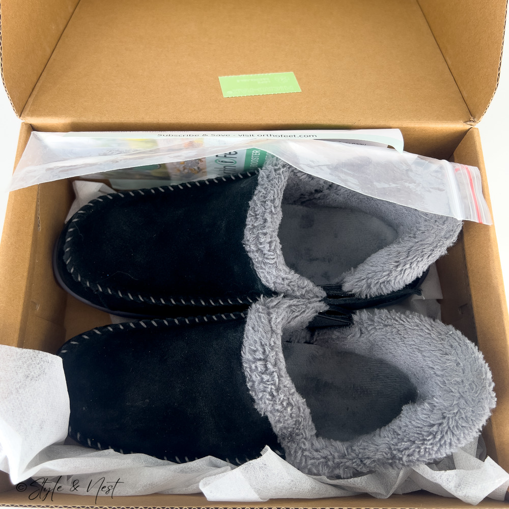 Orthofeet Women's Orthopedic Lorin Faux Fur Slippers Comfort Non Slip Size 6.5
